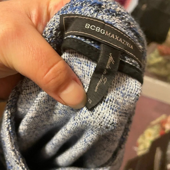 BCBGMAXAZRIA BLUE TWEED KEVIN JACKET - Picture 5 of 5